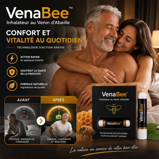 VenaBee™ Inhalateur au Venin d’Abeille | Action Rapide pour Retrouver une Érection Plus Ferme – Même Après 60 Ans!