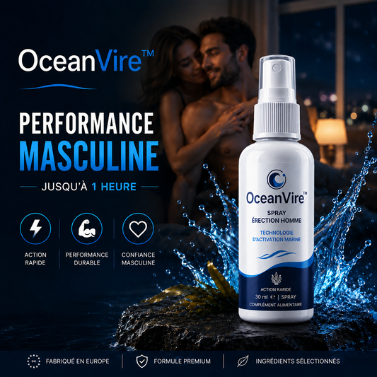 OceanVire™ Spray Érection Homme | Technologie d'Activation Marine pour une Performance Masculine Jusqu'à 1 Heure